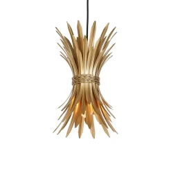 Qazqa hanglampen wesley goudkleurig e27