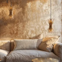 Qazqa hanglampen wesley goudkleurig e27