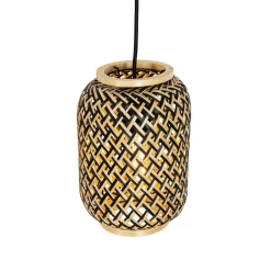 Qazqa hanglampen yvonne zwart e27