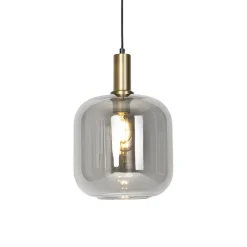 Qazqa hanglampen zuzanna grijs e27