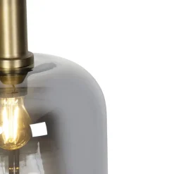 Qazqa hanglampen zuzanna grijs e27