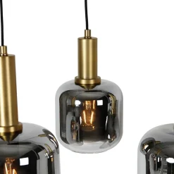 Qazqa hanglampen zuzanna grijs e27