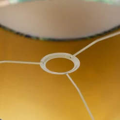 Qazqa lampenkappen cilinder velours groen