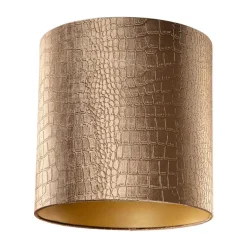 Qazqa lampenkappen cilinder velours bruin