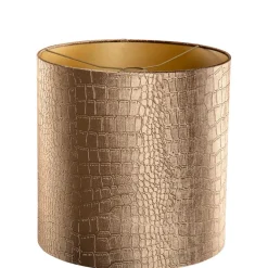 Qazqa lampenkappen cilinder velours bruin