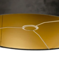 Qazqa lampenkappen cilinder velours zwart