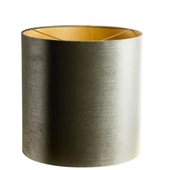 Qazqa lampenkappen cilinder velours groen