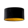 Qazqa lampenkappen cilinder velours zwart