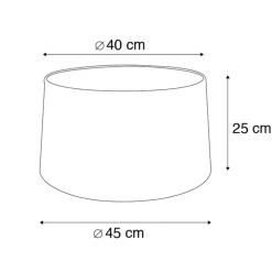Qazqa lampenkappen rond schuin katoen zwart