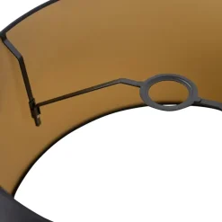 Qazqa lampenkappen rond schuin katoen zwart