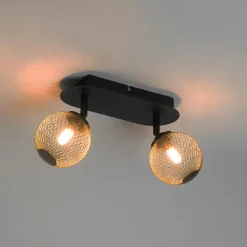 Qazqa opbouwspots athens goudkleurig g9