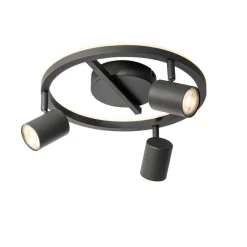 Qazqa opbouwspots back up zwart gu10