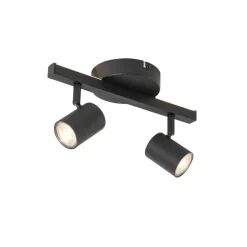 Qazqa opbouwspots back up zwart gu10