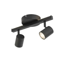 Qazqa opbouwspots back up zwart gu10