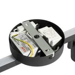 Qazqa opbouwspots back up zwart gu10