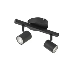 Qazqa opbouwspots back up zwart gu10