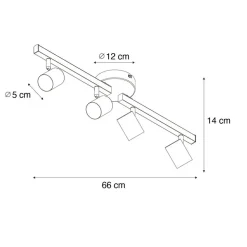 Qazqa opbouwspots back up zwart gu10