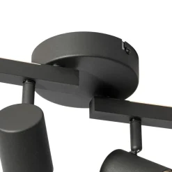 Qazqa opbouwspots back up zwart gu10