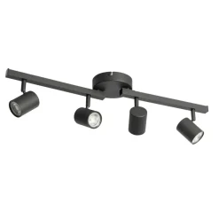 Qazqa opbouwspots back up zwart gu10