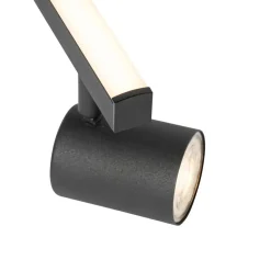 Qazqa opbouwspots back up zwart gu10