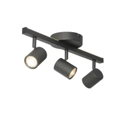 Qazqa opbouwspots back up zwart gu10