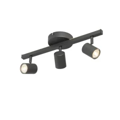 Qazqa opbouwspots back up zwart gu10