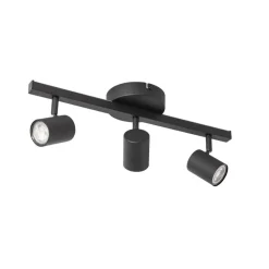 Qazqa opbouwspots back up zwart gu10