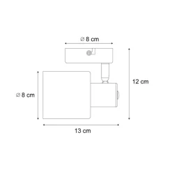 Qazqa opbouwspots cilin zwart e14