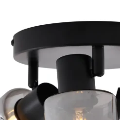 Qazqa opbouwspots cilin zwart e14