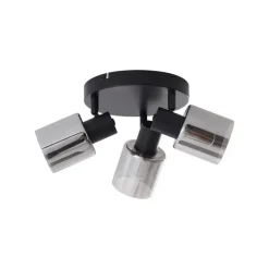 Qazqa opbouwspots cilin zwart e14