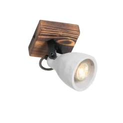 Qazqa opbouwspots creto bruin gu10