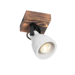 Qazqa opbouwspots creto bruin gu10