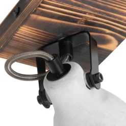 Qazqa opbouwspots creto bruin gu10