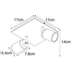 Qazqa opbouwspots ducha wit gu10