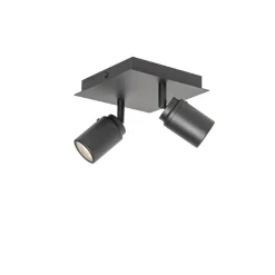 Qazqa opbouwspots ducha zwart gu10