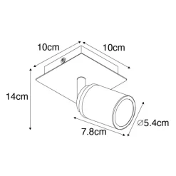 Qazqa opbouwspots ducha zwart gu10