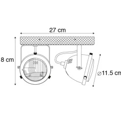 Qazqa opbouwspots emado grijs gu10