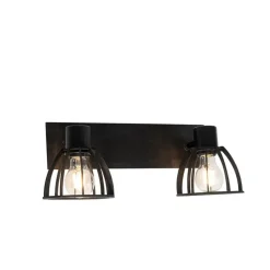 Qazqa opbouwspots fotu zwart e27