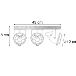 Qazqa opbouwspots gina bronskleurig gu10