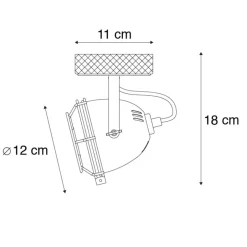 Qazqa opbouwspots gina bronskleurig gu10