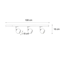Qazqa opbouwspots iconic gissi goudkleurig gu10