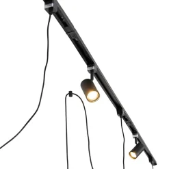 Qazqa opbouwspots iconic cavalux jeana zwart e27