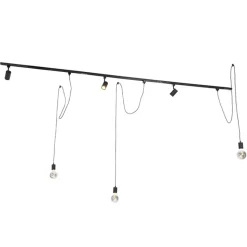 Qazqa opbouwspots iconic cavalux jeana zwart e27