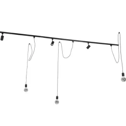 Qazqa opbouwspots iconic cavalux jeana zwart e27