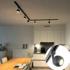 Qazqa opbouwspots iconic gissi zwart gu10