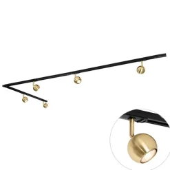 Qazqa opbouwspots iconic gissi goudkleurig gu10