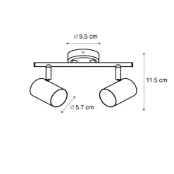 Qazqa opbouwspots jeana crème gu10