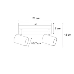 Qazqa opbouwspots jeana crème gu10