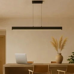 Qazqa professional hanglampen keane zwart geïntegreerde led