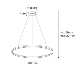 Qazqa professional hanglampen girello goudkleurig geïntegreerde led
